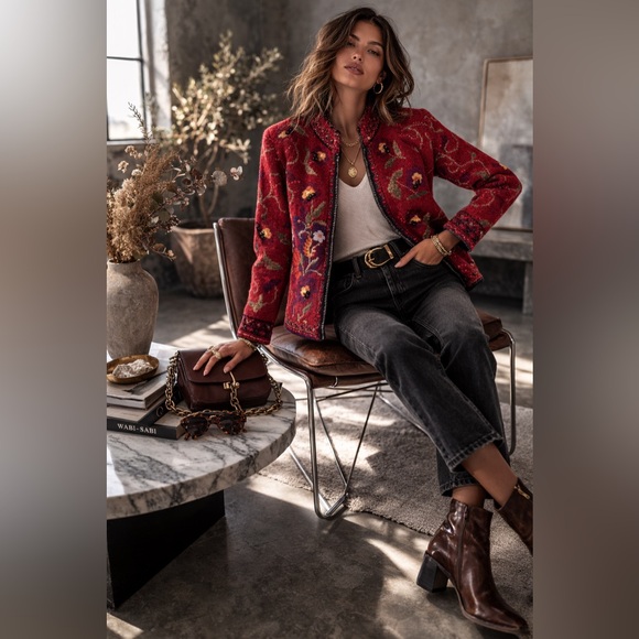 Icelandic Design Atlantia 2004 European Art Knit Wool Jacket M Lined - Picture 14 of 14